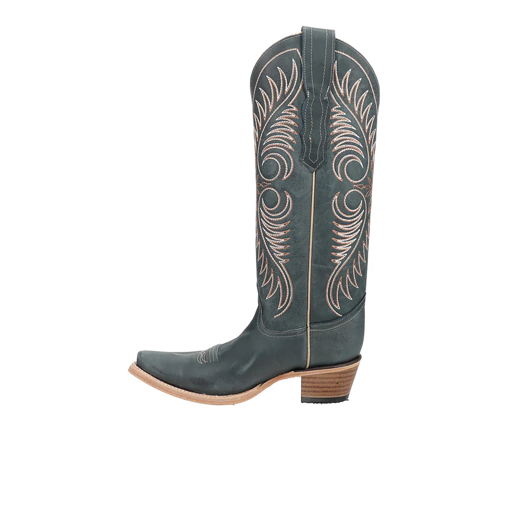 Distressed Embroidered Snip Toe Cowboy Boots - Image 3