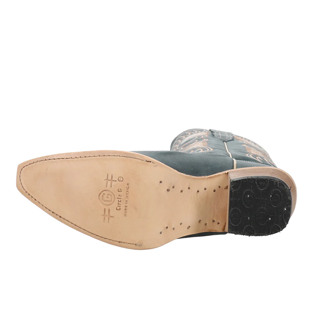 Distressed Embroidered Snip Toe Cowboy Boots - Image 5