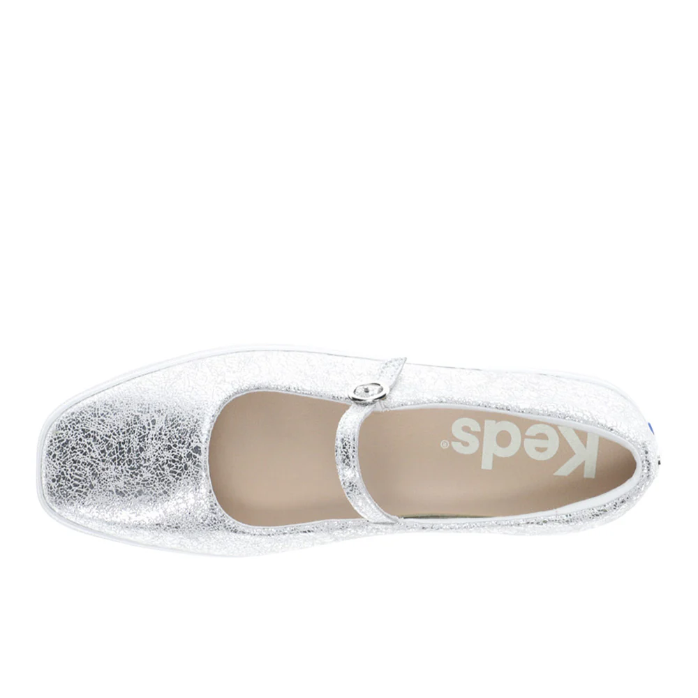 Distressed Metallic Mary Jane Flats - Image 4