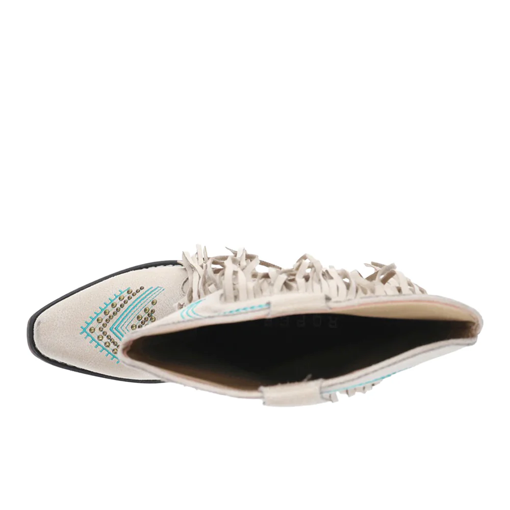 Dolly Fringe Snip Toe Pull On Cowboy Boots - Image 4