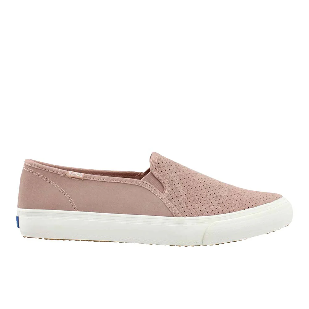 Double Decker Perforated Slip On Sneakers