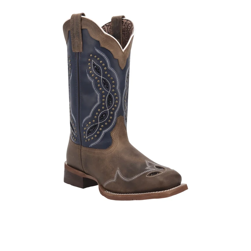 Dragonfly Square Toe Pull On Cowboy Boots - Image 2