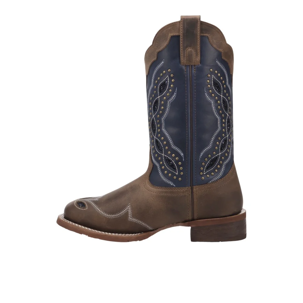 Dragonfly Square Toe Pull On Cowboy Boots - Image 3