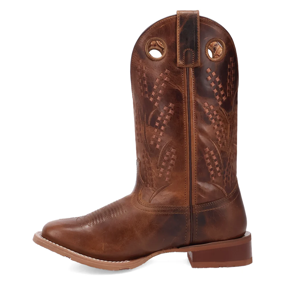 Dream Weaver Embroidered Square Toe Pull On Cowboy Boots - Image 3
