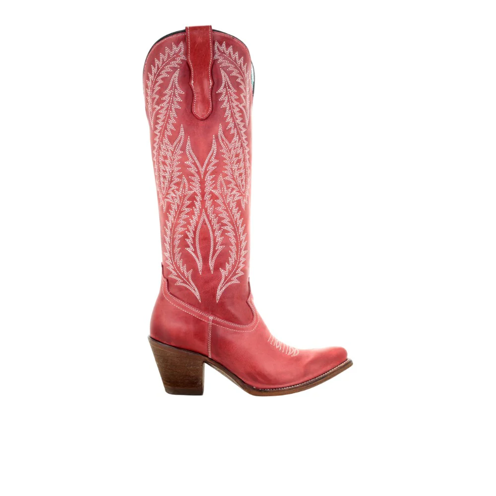 Rioja Red Embroidered Snip Toe Cowboy Boots