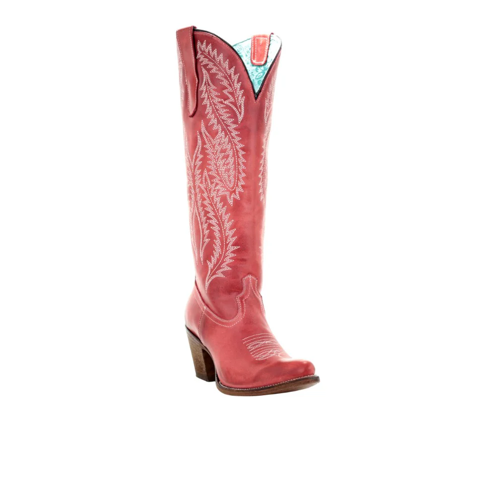 Rioja Red Embroidered Snip Toe Cowboy Boots - Image 2