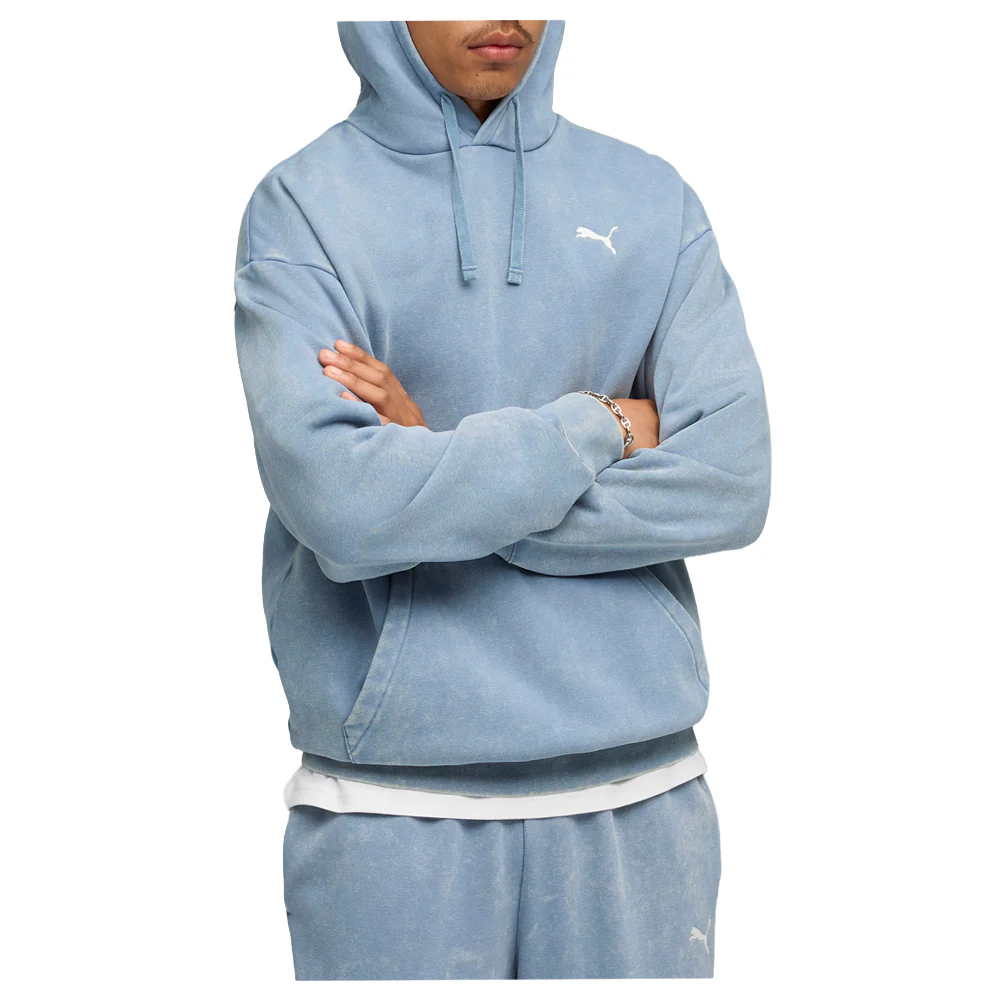Elevated Essentials Acid Wash Fleece Hoodie - Image 3