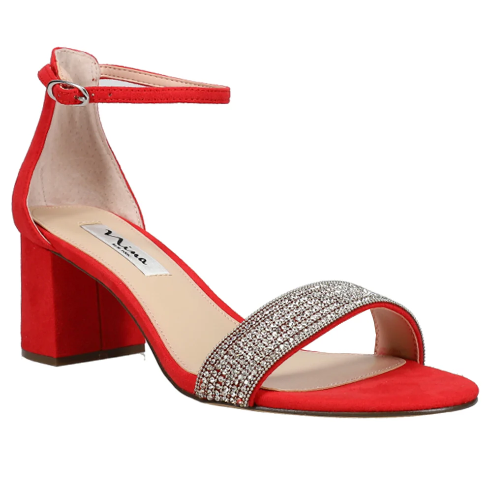 Eloise Rhinestone Ankle Strap Evening Sandals - Image 2