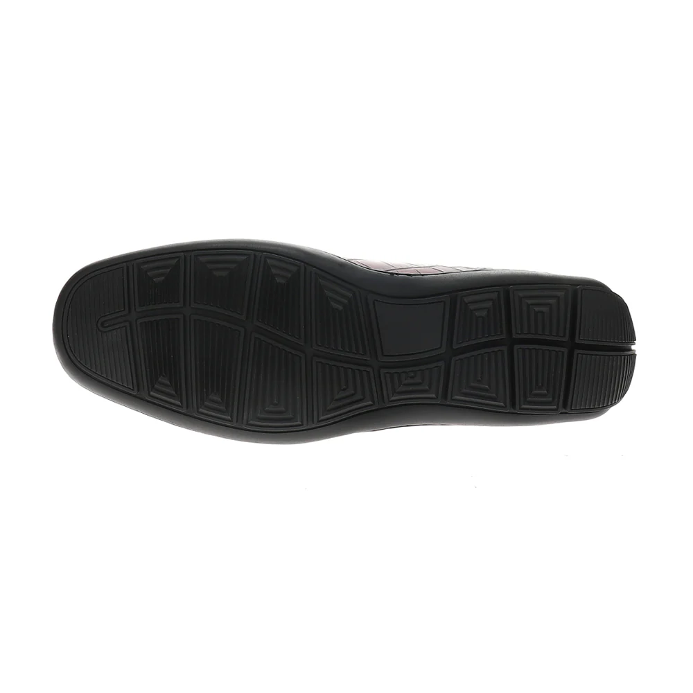 Embrey Moc Toe Bit Slip On Croc Print Loafers - Image 5