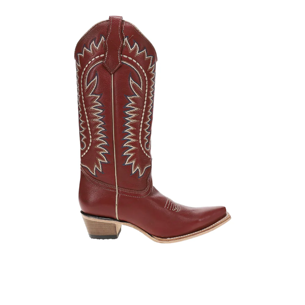 Embroidered Snip Toe Cowboy Boots