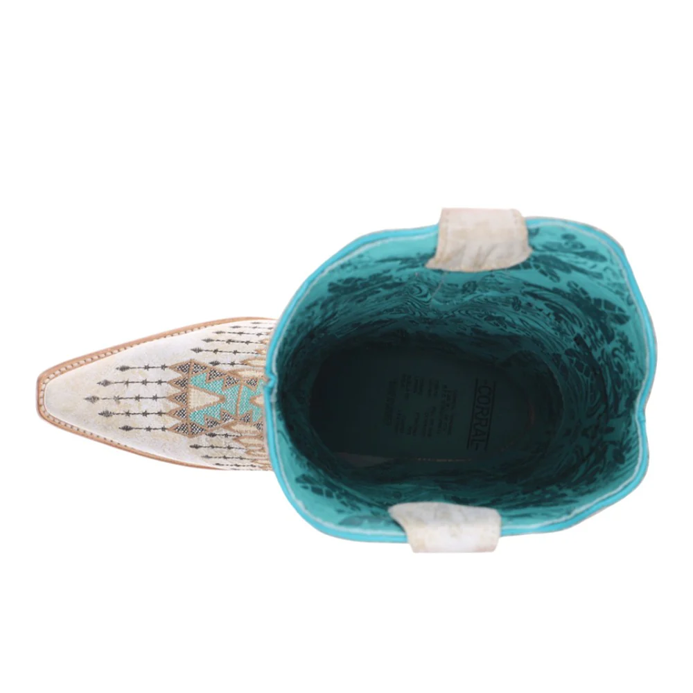Embroidered Southwest Snip Toe Pull On Cowboy Boots - Image 4