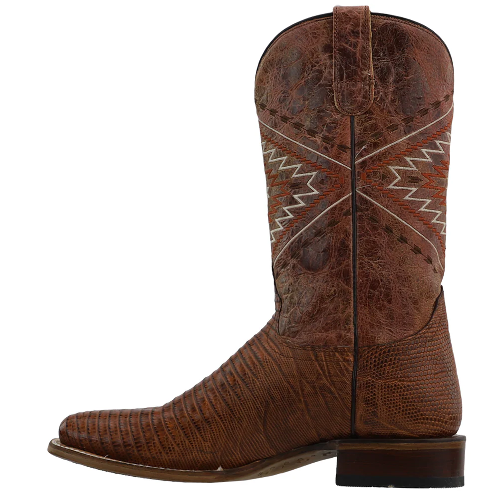 Eroica Southwest Embroidered Square Toe Pull On Cowboy Boots - Image 3