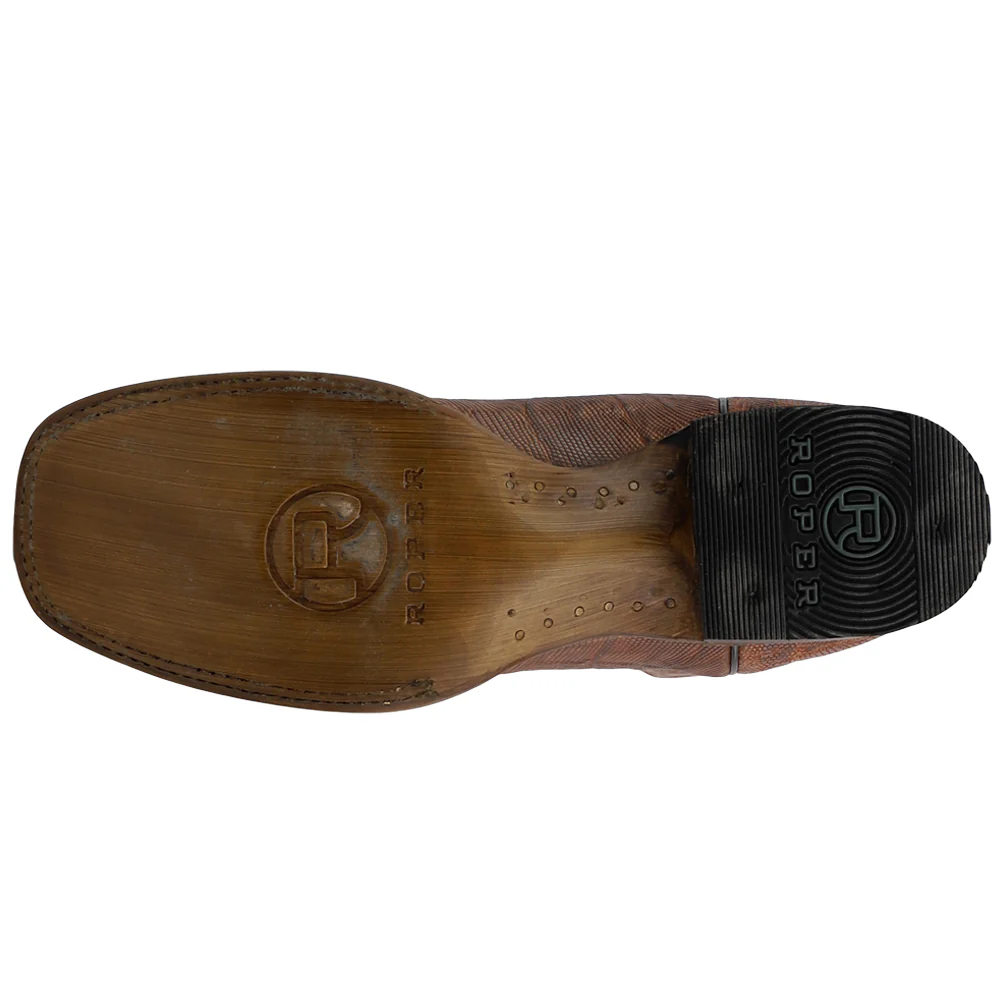 Eroica Southwest Embroidered Square Toe Pull On Cowboy Boots - Image 5