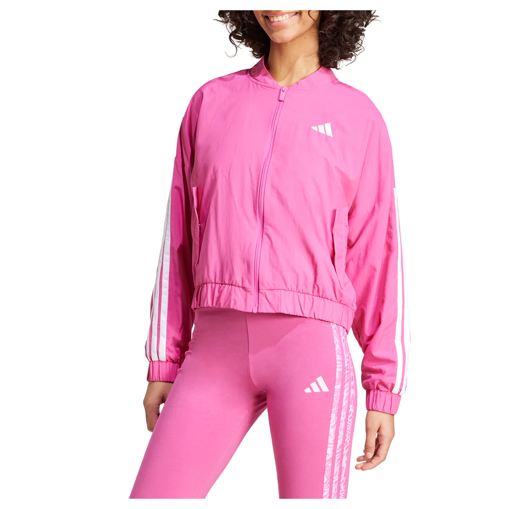 Essentials 3-Stripes Lifestyle Woven Bomber Full Zip Jacket - Image 2