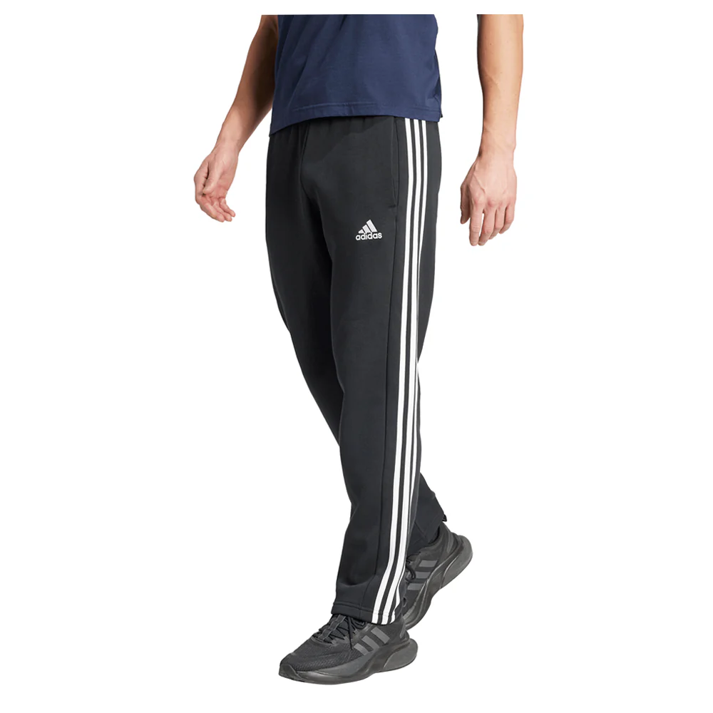 Essentials 3-Stripes Open Hem Fleece Joggers - Image 2