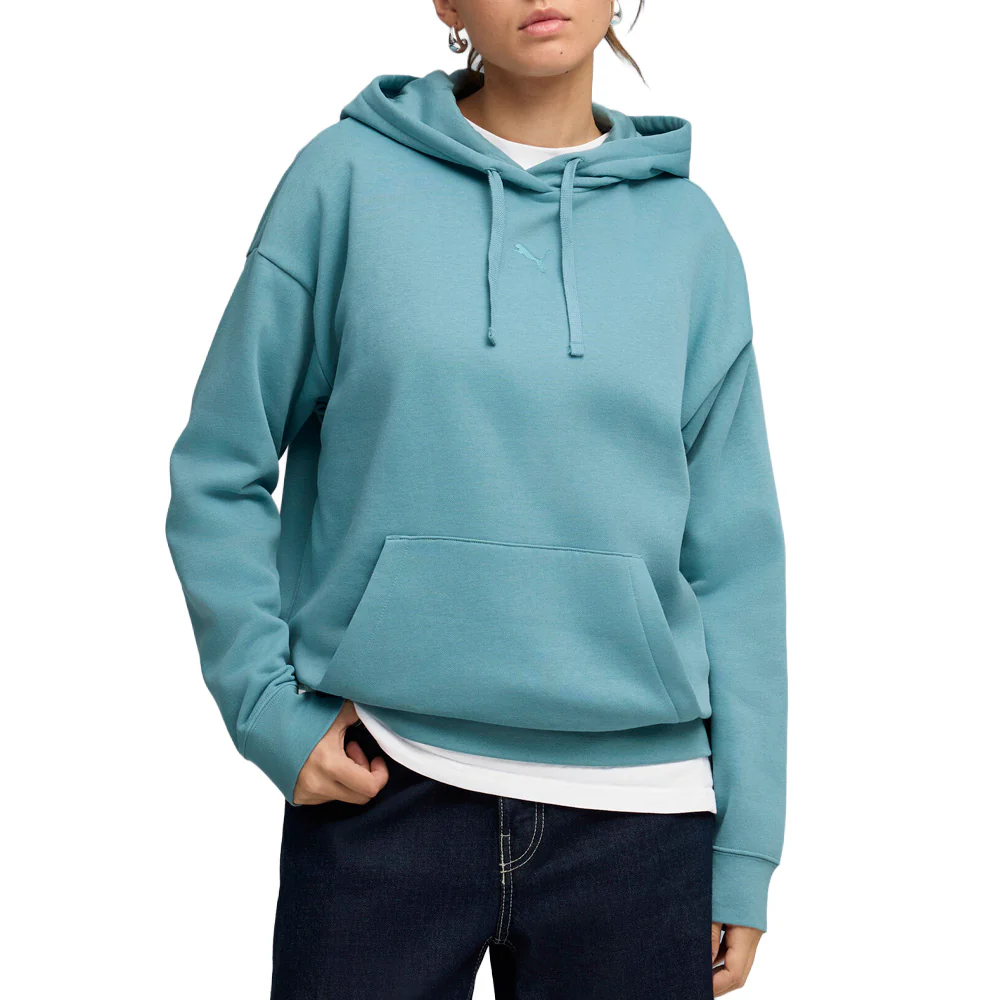 Essentials Centered Cat Logo Relaxed Pullover Hoodie - Image 3