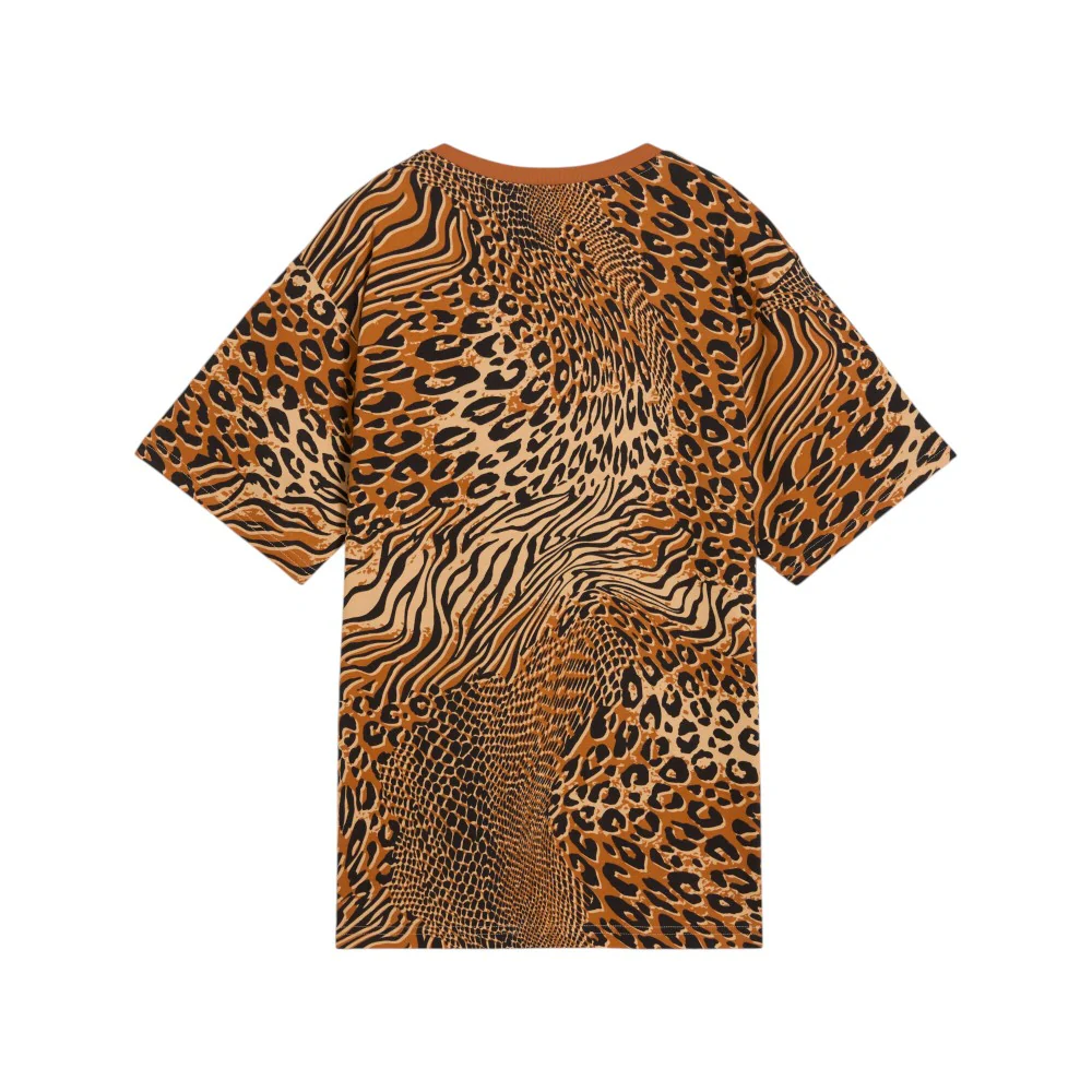 Essentials Graphic Animal Print Relaxed Crew Neck Short Sleeve T-Shirt - Image 2