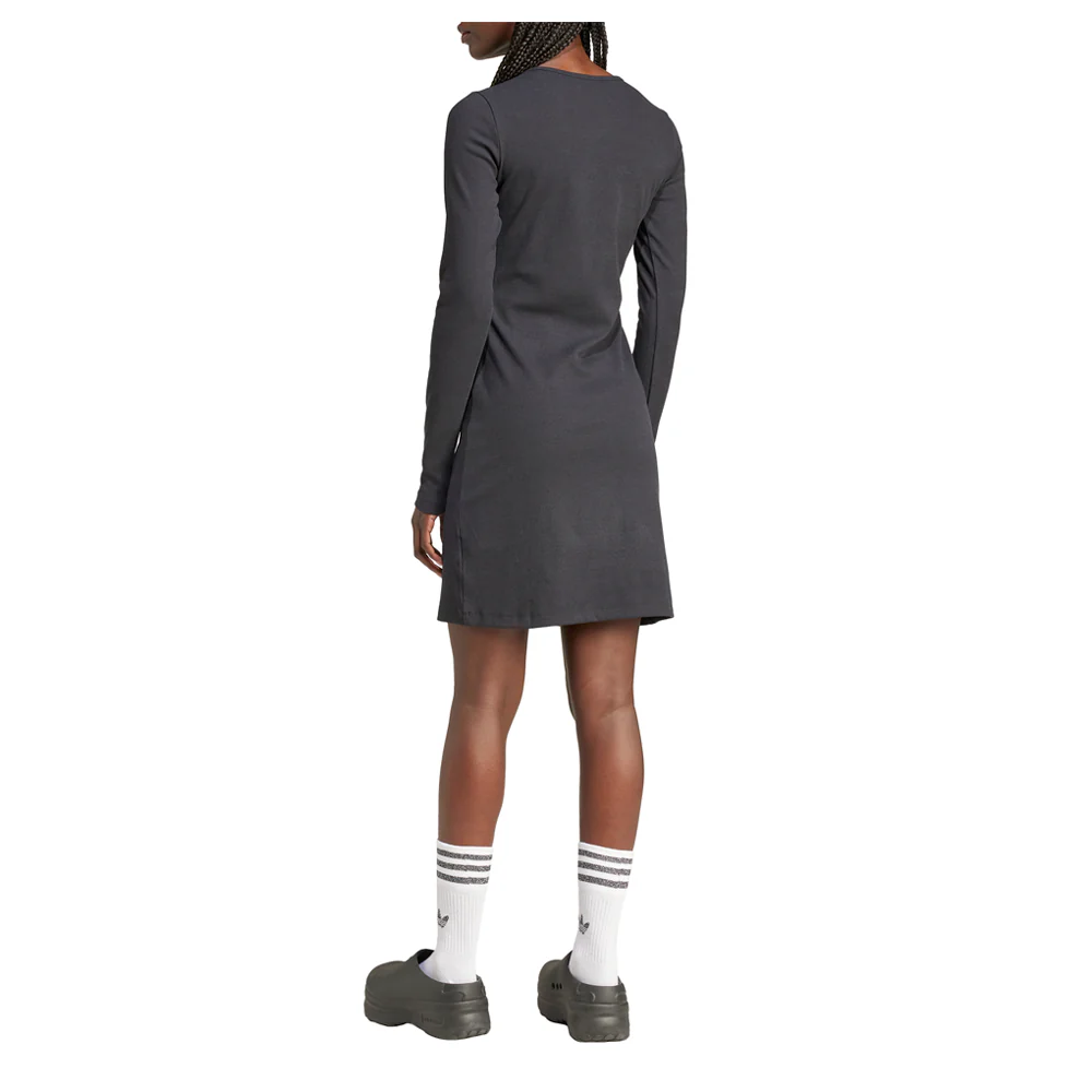 Essentials Rib Long Sleeve Crewneck Dress - Image 2
