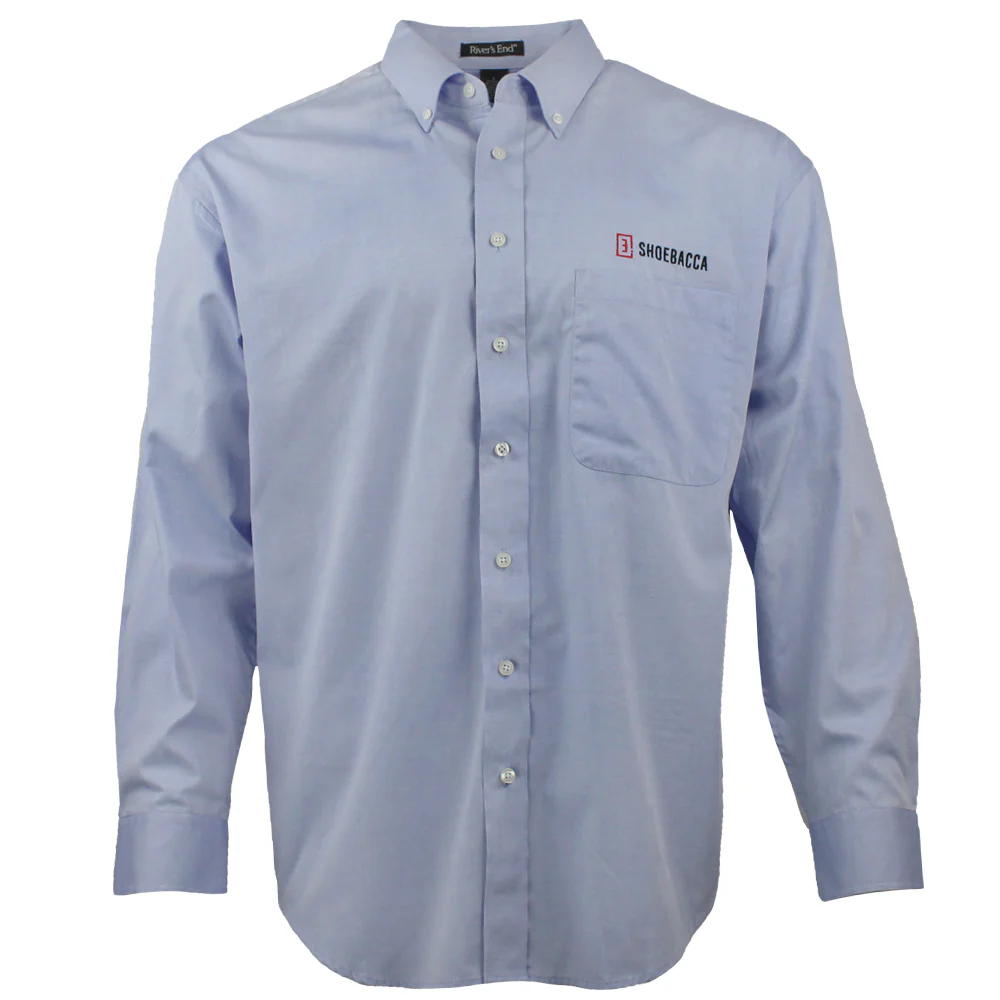 EZCare Pinpoint Collared Long Sleeve Button Up Shirt