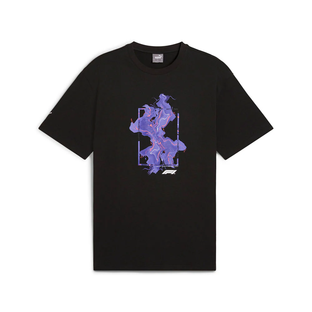 F1 Neon Energy Graphic Crew Neck Short Sleeve T-Shirt