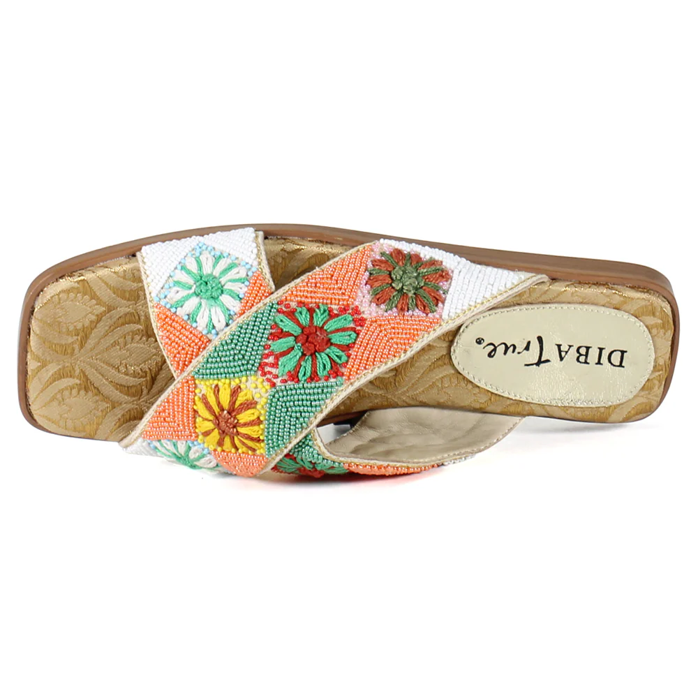 Fast Pace Flat Beaded Sandals - Image 4