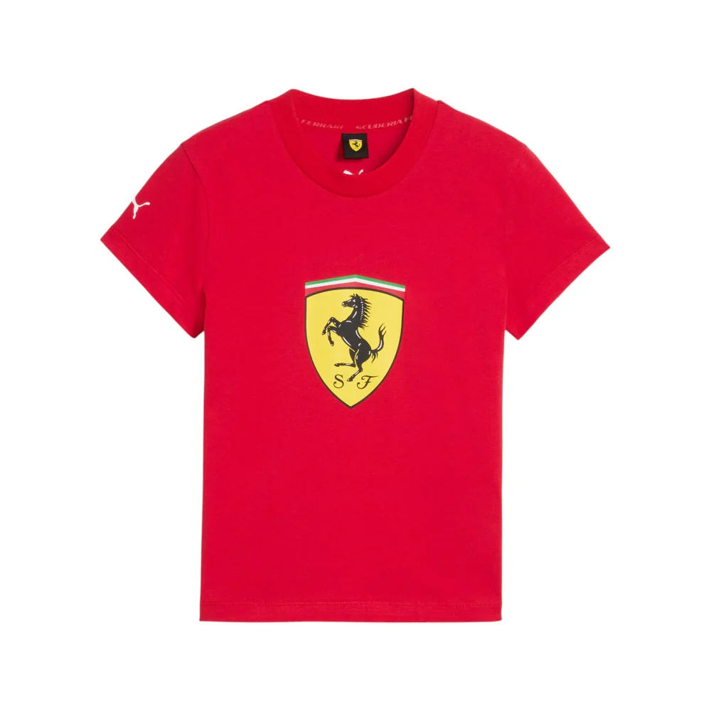 Scuderia Ferrari Race Big Shield Crew Neck Short Sleeve T-Shirt