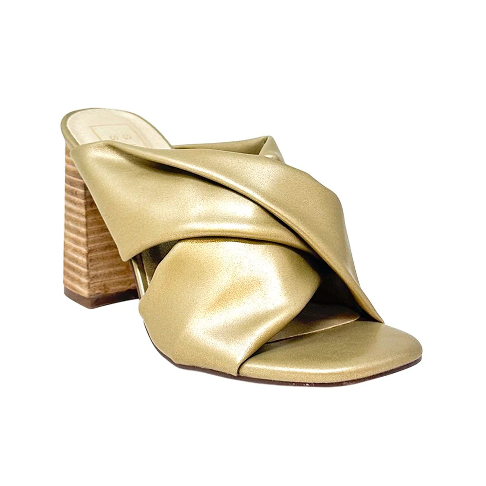 Fiji Metallic Block Heel Sandals - Image 2