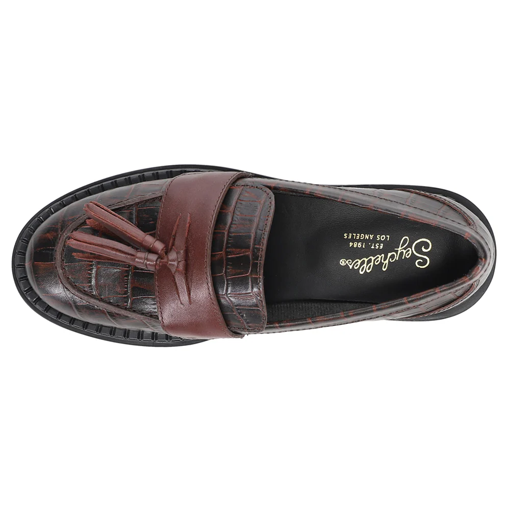 Final Call Croc Embossed Penny Loafers - Image 4