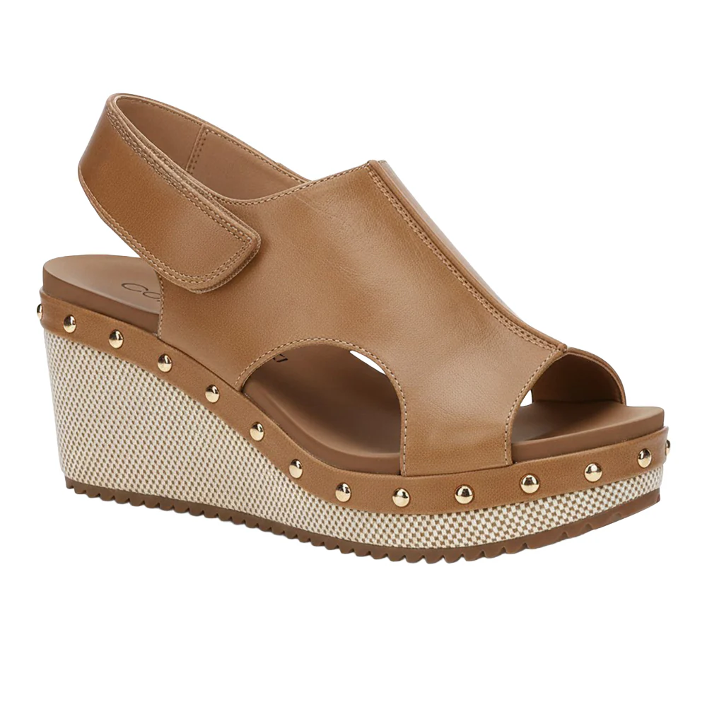 For Keeps Studded Slingback Wedge Sandals - Image 2