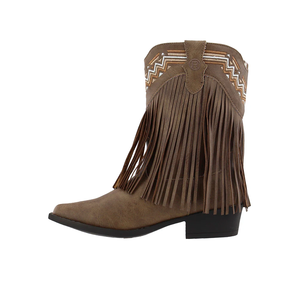 Fringes Snip Toe Cowboy Boots (Little Kid-Big Kid) - Image 4