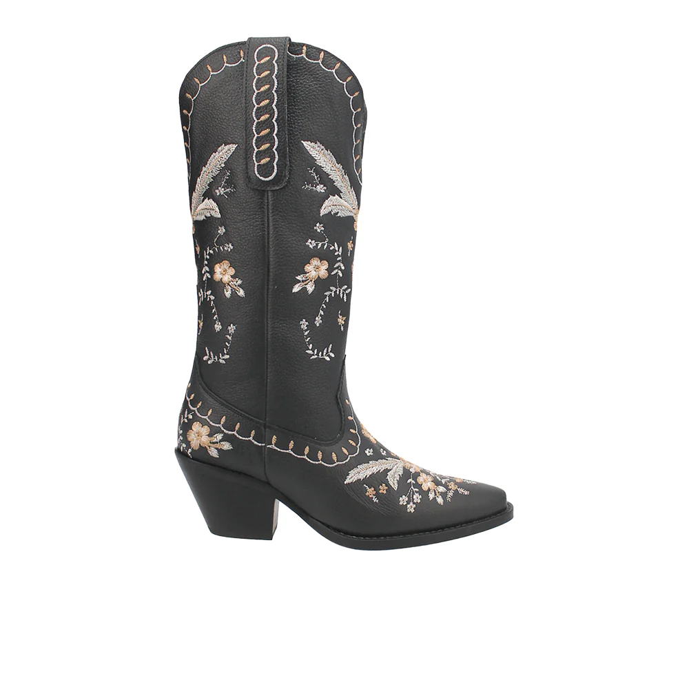 Full Bloom Floral Round Toe Cowboy Boots