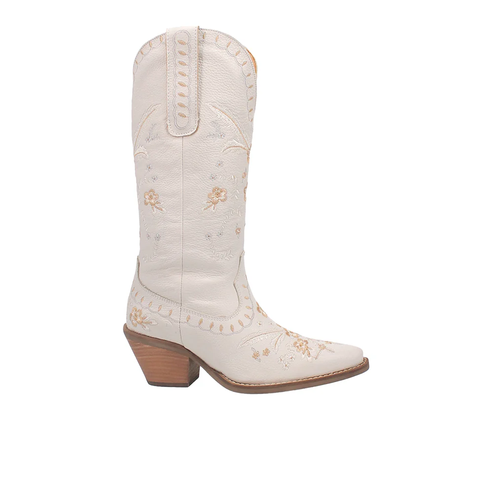 Full Bloom Floral Round Toe Cowboy Boots