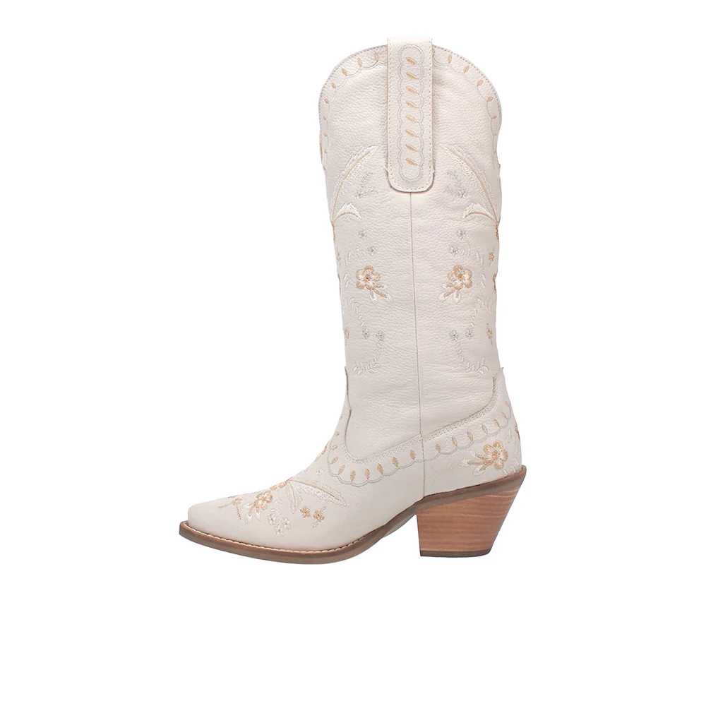 Full Bloom Floral Round Toe Cowboy Boots - Image 3