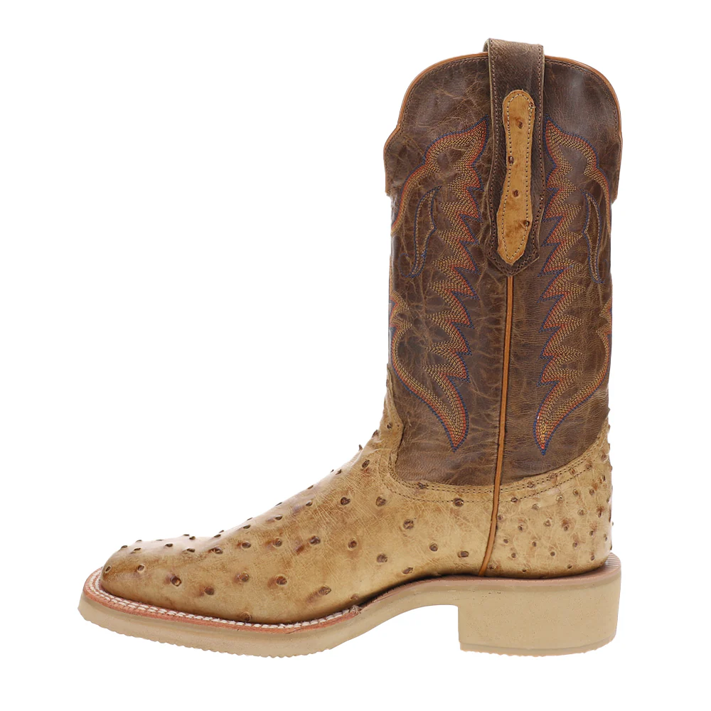 Full Quill Ostrich 11 Inch Wide Square Toe Cowboy Boots - Image 3