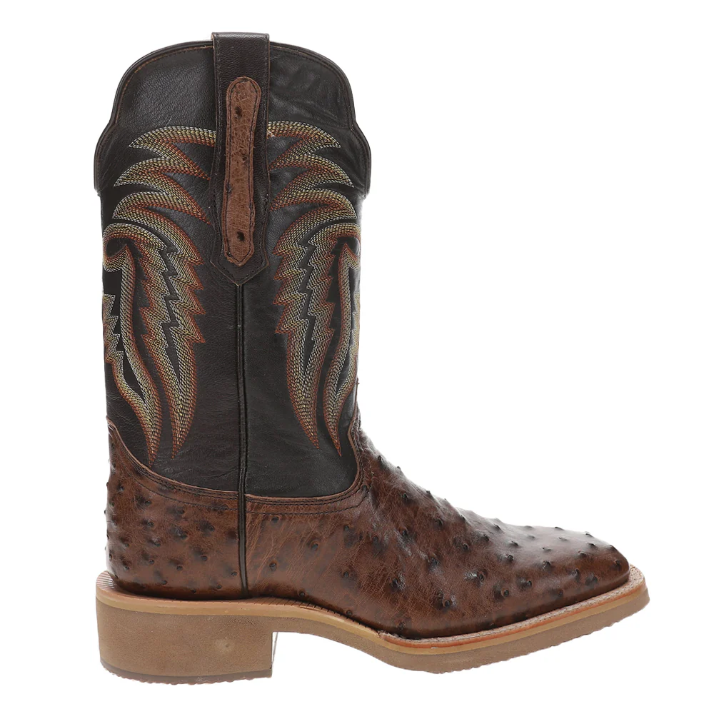 Full Quill Ostrich 11 Inch Wide Square Toe Cowboy Boots