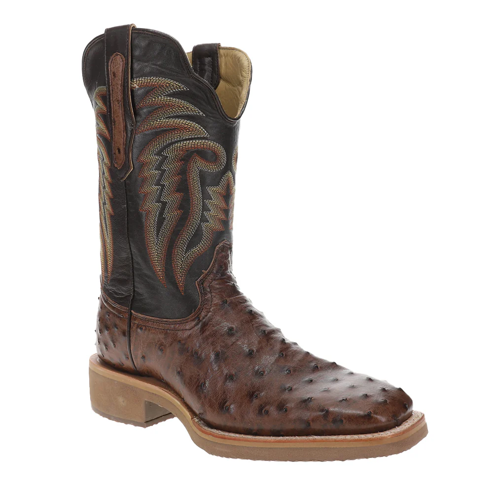 Full Quill Ostrich 11 Inch Wide Square Toe Cowboy Boots - Image 2