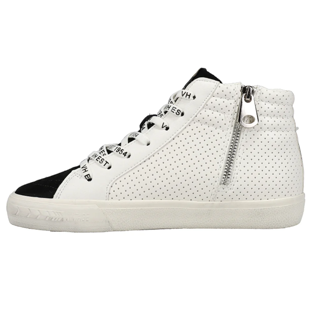 Gadol Perforated Studded High Top Slip On Sneakers - Image 3