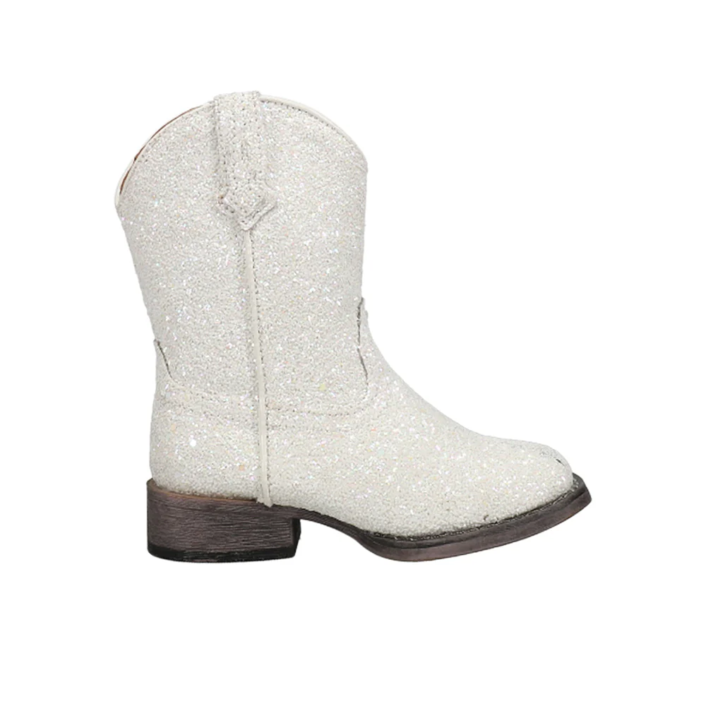 Galore Glitter Square Toe Cowboy Boots (Toddler)