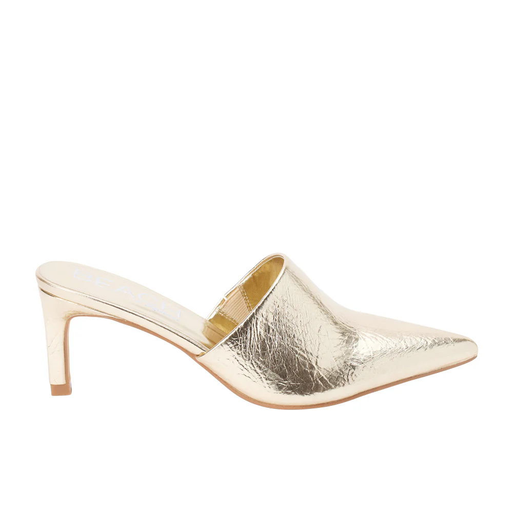 Garret Metallic Pointed Toe Mules
