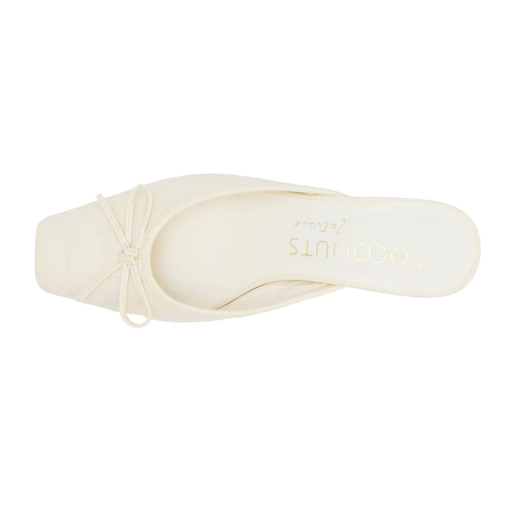 Geneva Croc Square Toe Block Heel Mules - Image 4