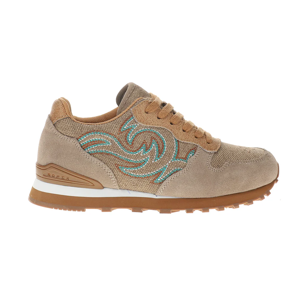 Giddyup Embroidered Lace Up Sneakers