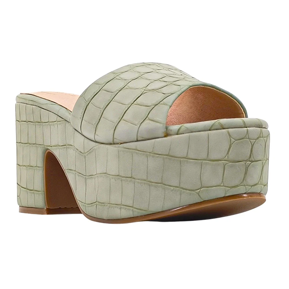 Giza Croc Platform Sandals - Image 2