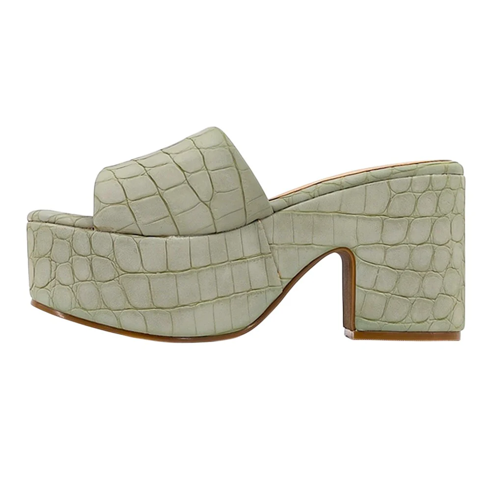 Giza Croc Platform Sandals - Image 3