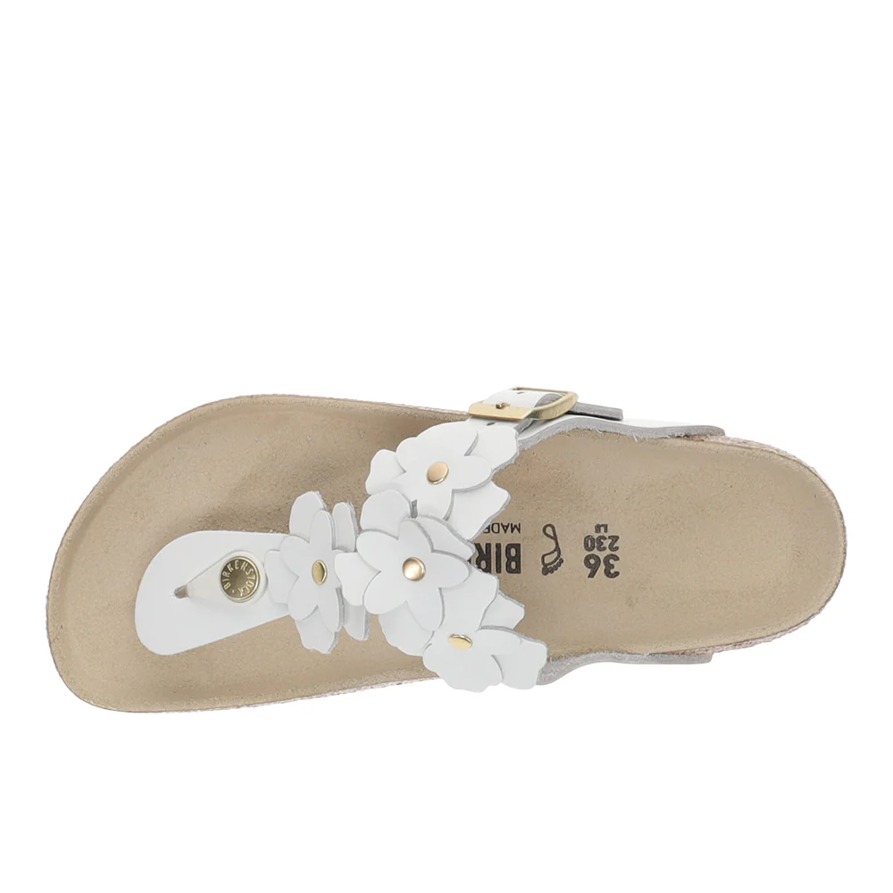 Gizeh Flowers Leather Footbed Sandals - Image 4