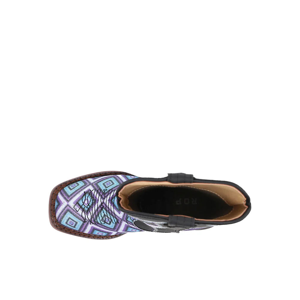 Glitter Diamonds Square Toe Cowboy Boots (Little Kid-Big Kid) - Image 4