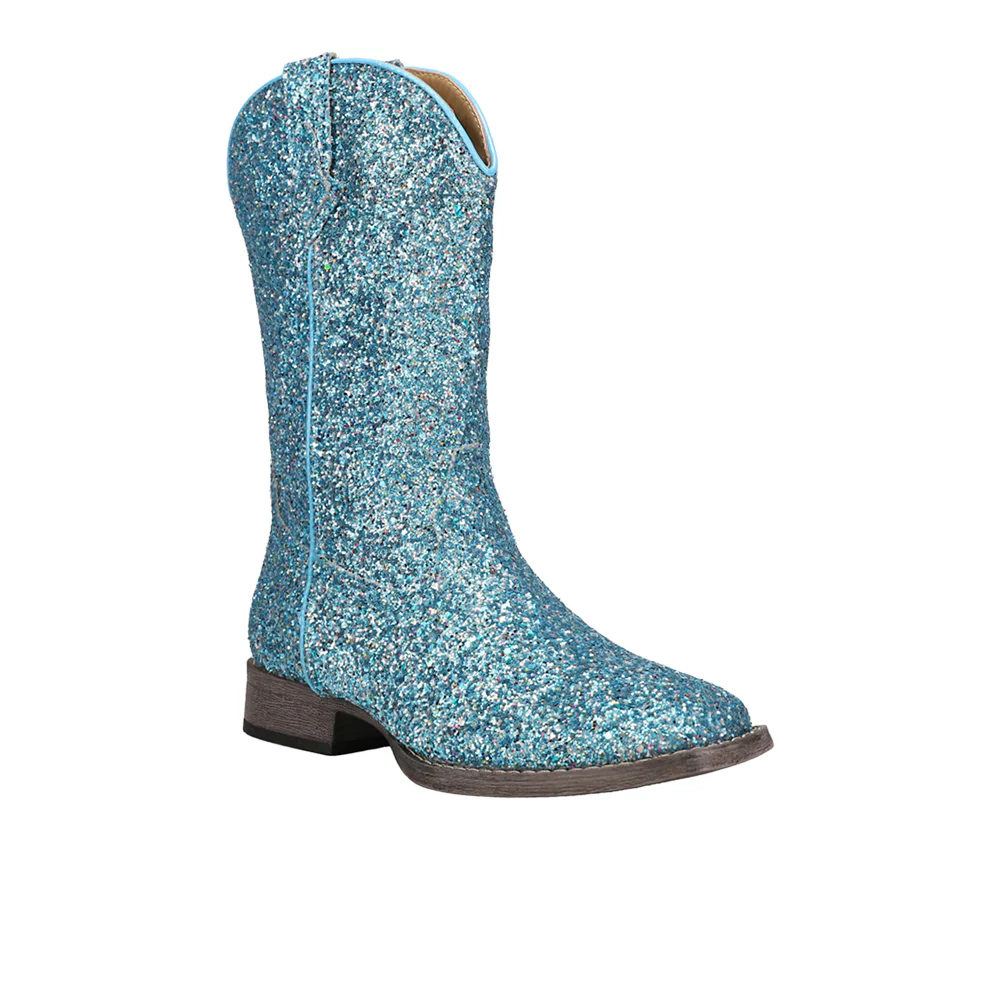 Glitter Galore Square Toe Cowboy Boots (Big Kid) - Image 2
