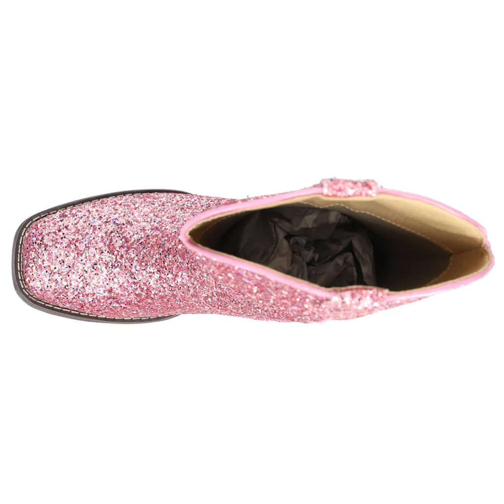 Glitter Galore Square Toe Cowboy Boots (Big Kid) - Image 4