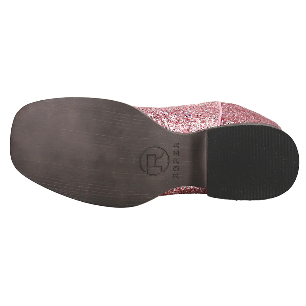 Glitter Galore Square Toe Cowboy Boots (Big Kid) - Image 5