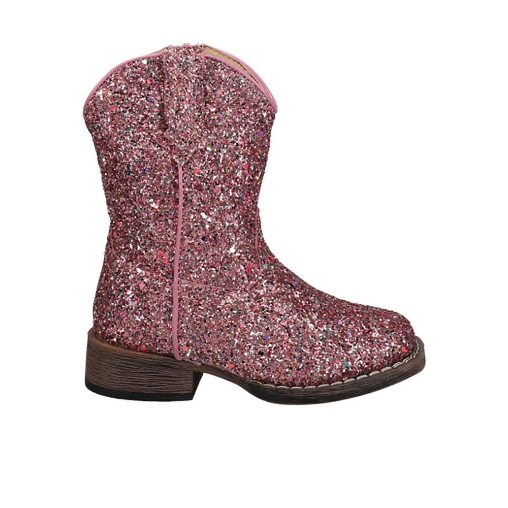 Glitter Galore Square Toe Cowboy Boots (Toddler)