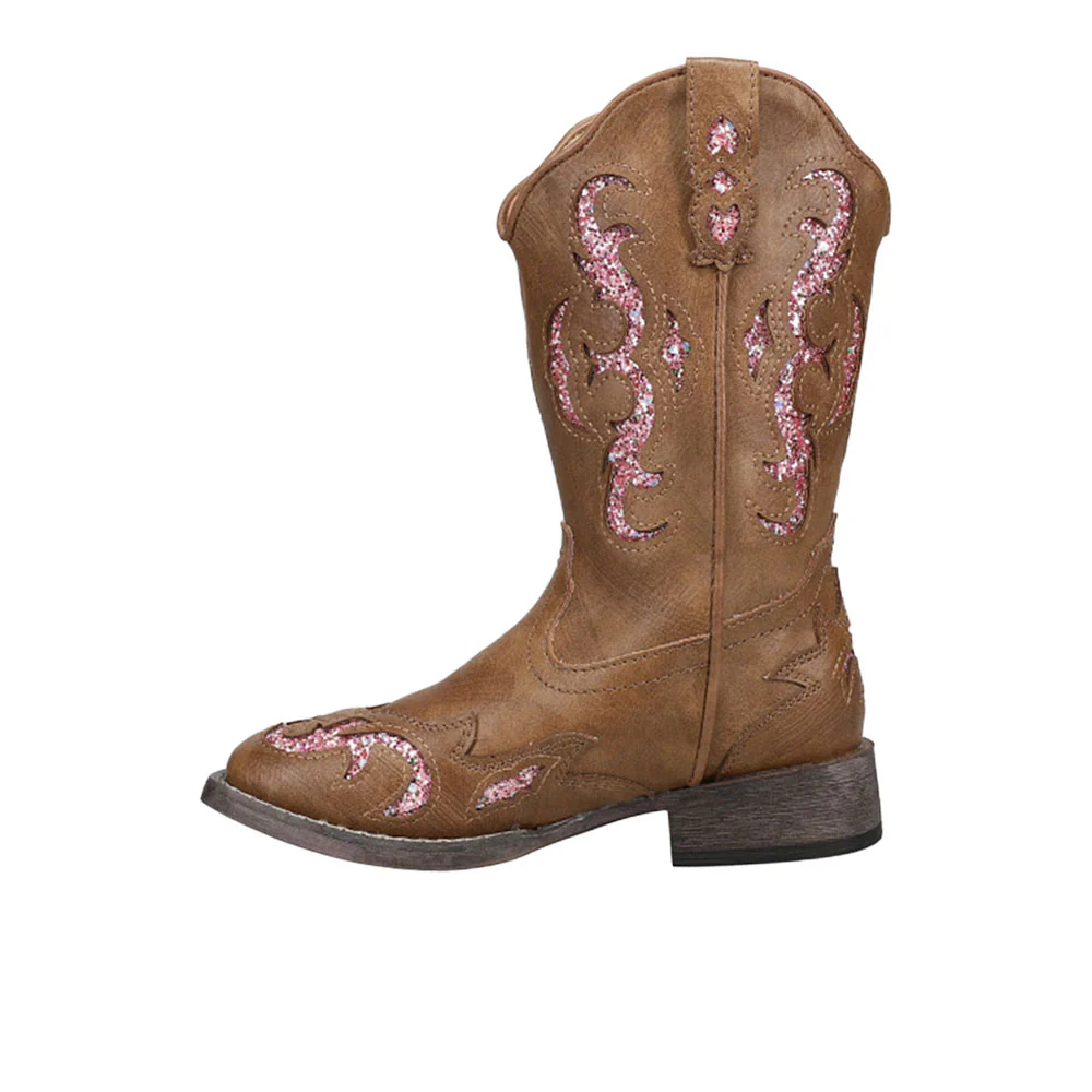 Glitter Gypsy Square Toe Cowboy Boots  (Little Kid-Big Kid) - Image 3